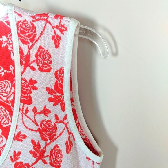 Rose pattern Orange and White Dress - Picture 5 of 7